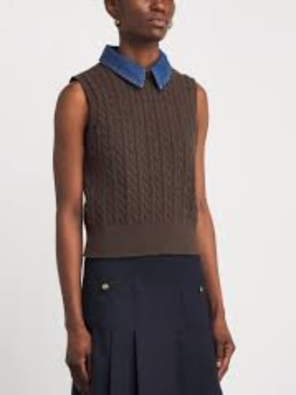 NWT Sandro Paris Savignon Wool Blend Sweater Vest READ DESC